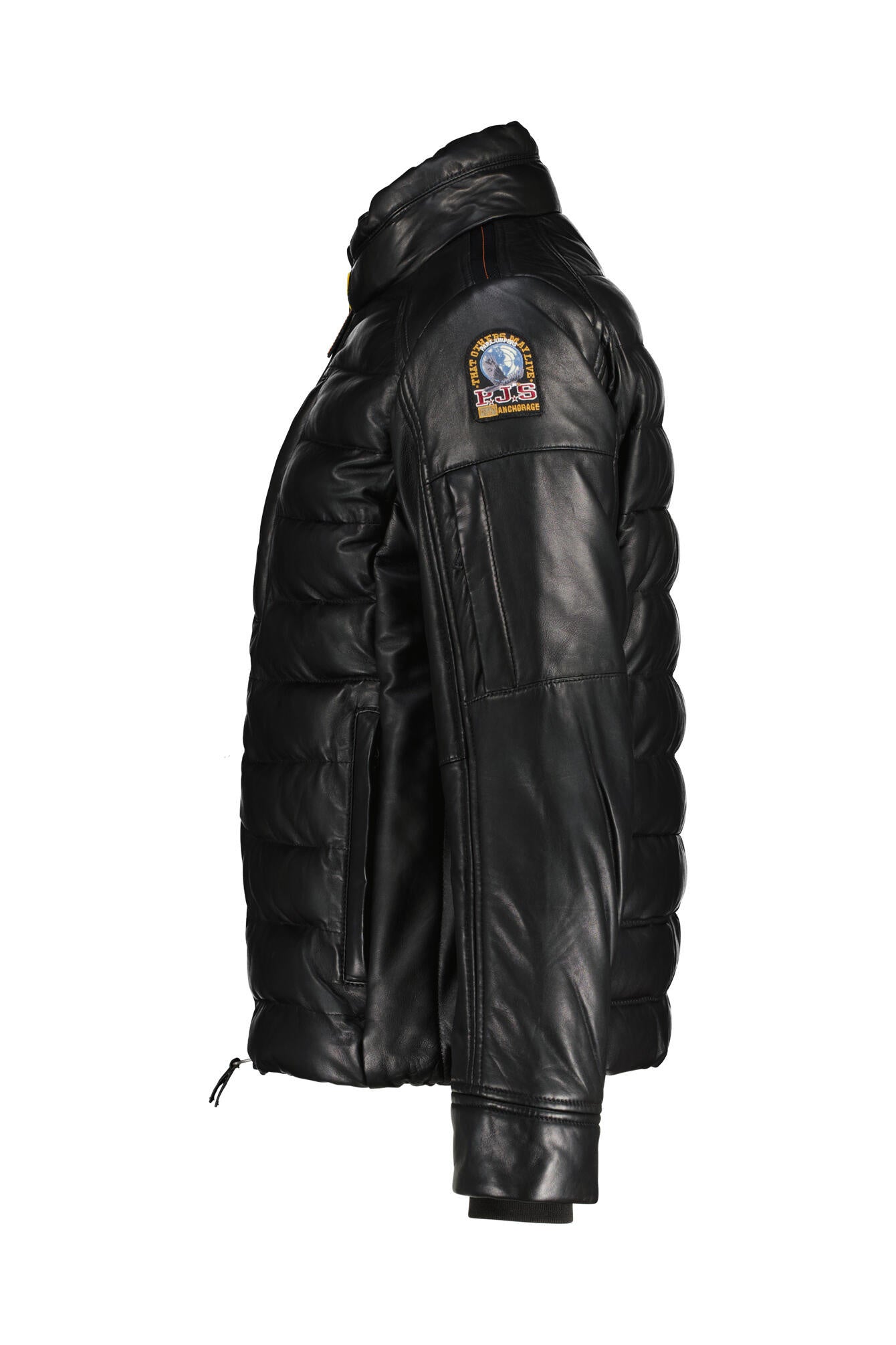 Lederjacke ERNIE mit Stehkragen - 0541 Black - Schwarz