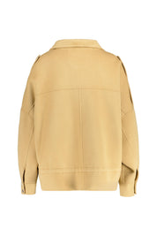 Wolljacke mit Stehkragen - CAM Cammello - Braun