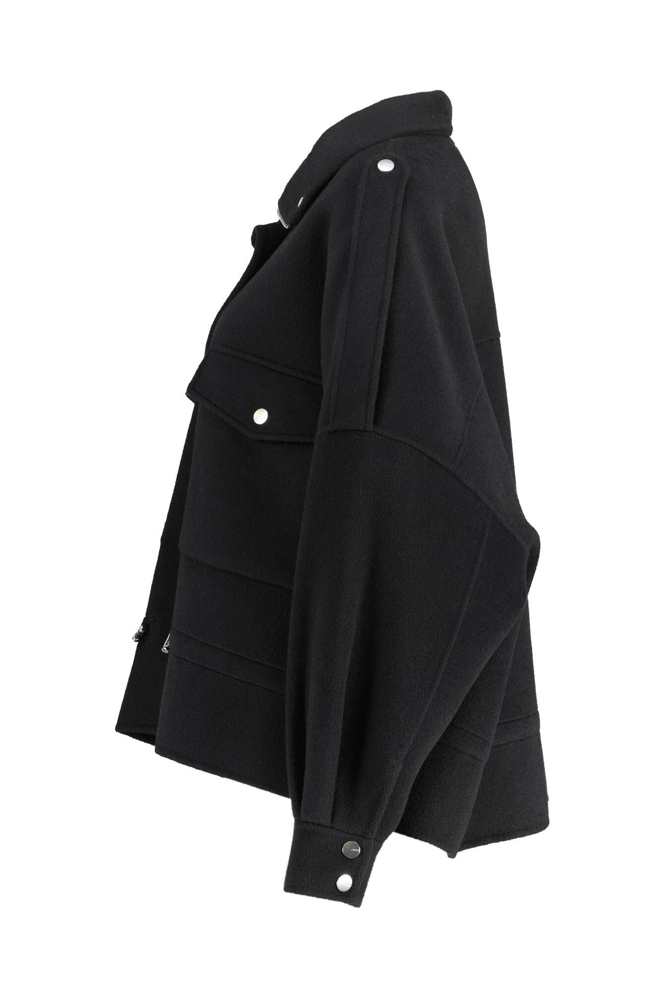Wolljacke mit Stehkragen - Z99 Black - Schwarz