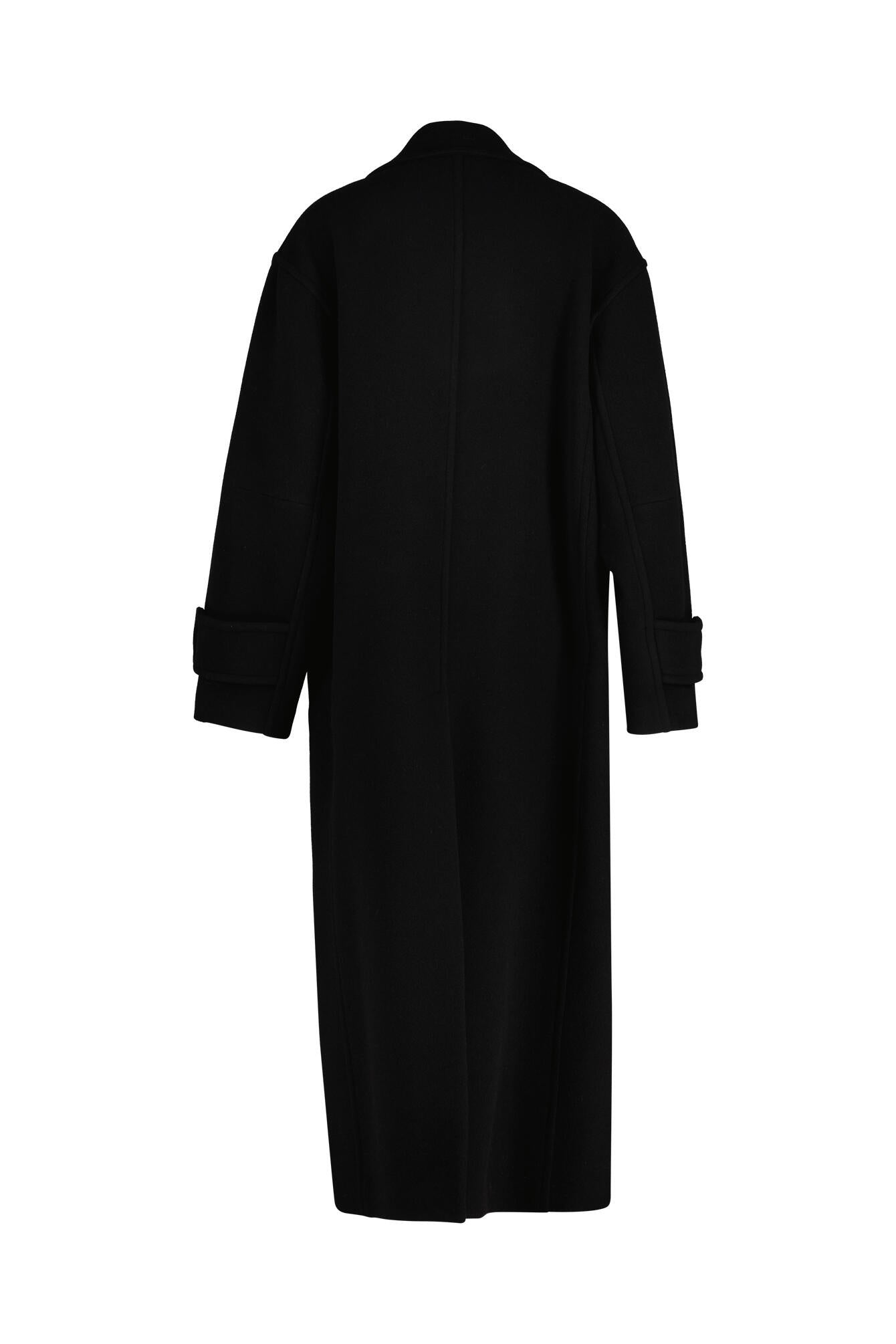 Wollmantel mit Reversekragen - Z99 Black - Schwarz