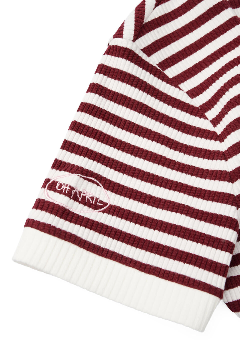 T-Shirt NUALA gestreift - Cherrywood - Rot