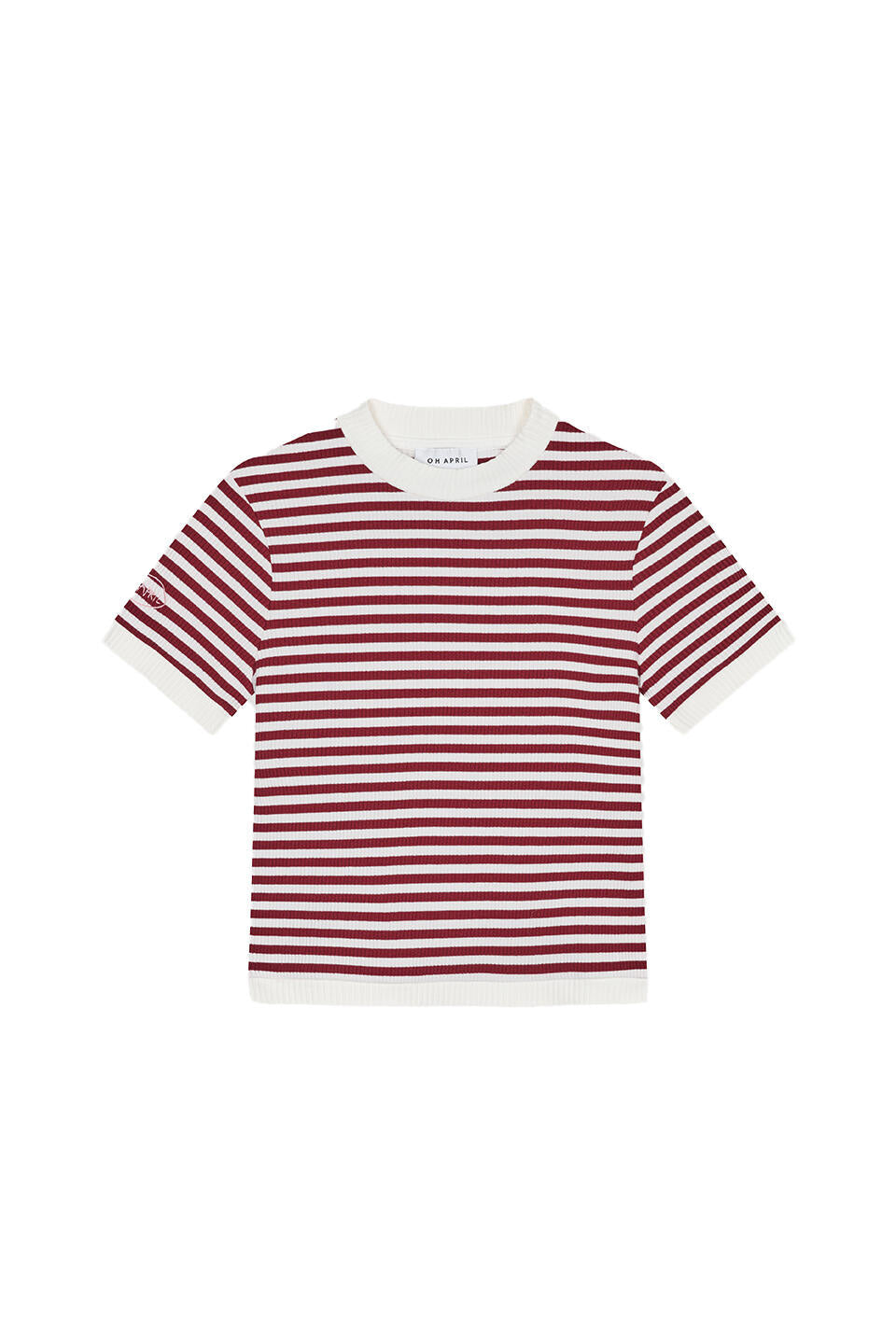 T-Shirt NUALA gestreift - Cherrywood - Rot