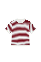 T-Shirt NUALA gestreift - Cherrywood - Rot
