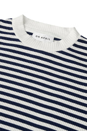 T-Shirt NUALA gestreift - blackberry - Blau