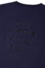 Oversized Sweatshirt MAGIC - Blackberry - Blau