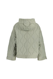 Steppjacke mit Kapuze - 7015 Stardust - Grün