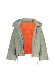 Steppjacke mit Kapuze - 7015 Stardust - Grün