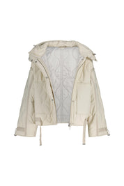 Steppjacke mit Kapuze - 1010 Stone - Beige