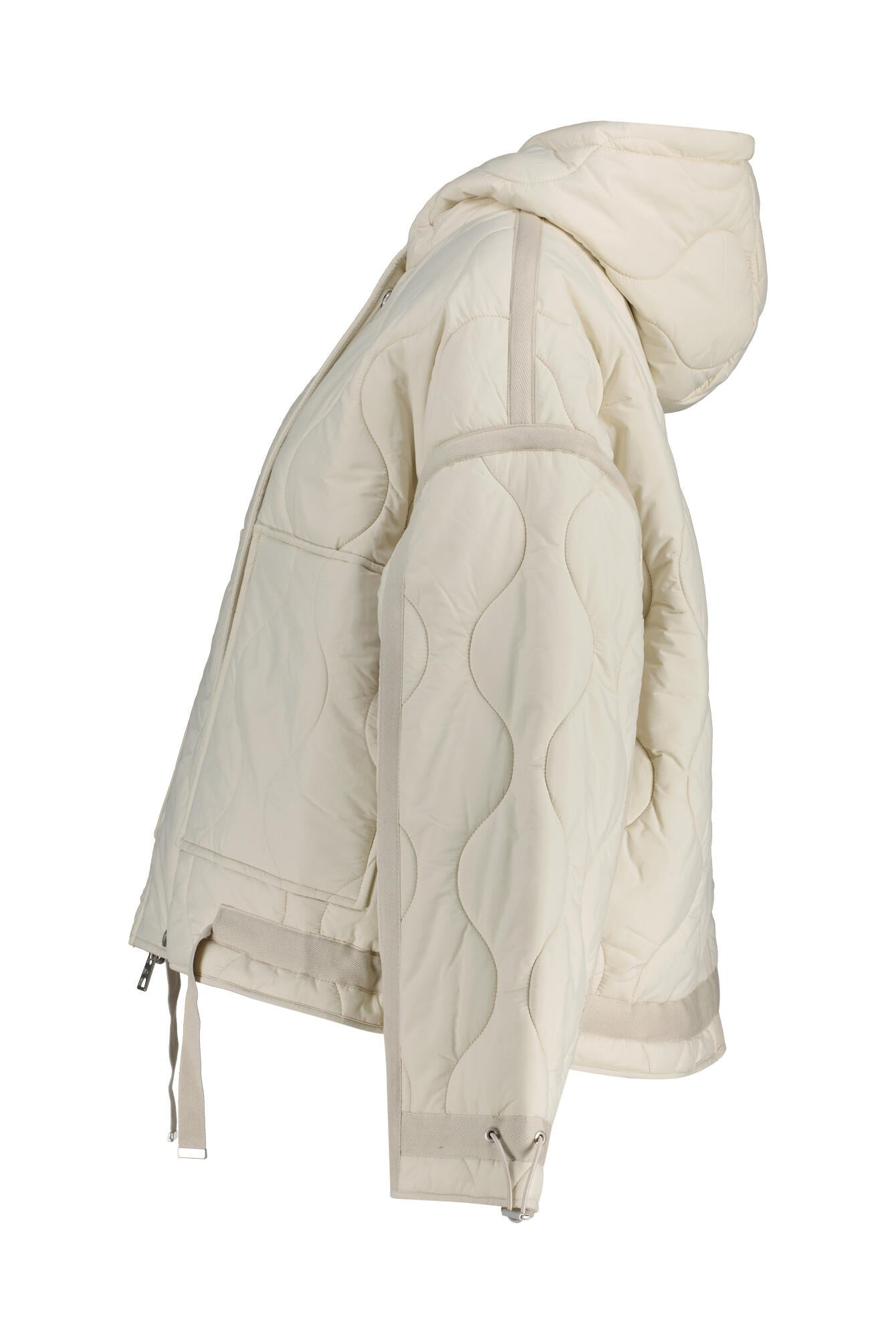 Steppjacke mit Kapuze - 1010 Stone - Beige