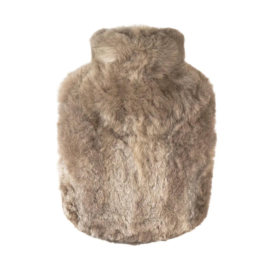 Wärmflasche CALMO XXL aus Alpaka - Taupe - Braun