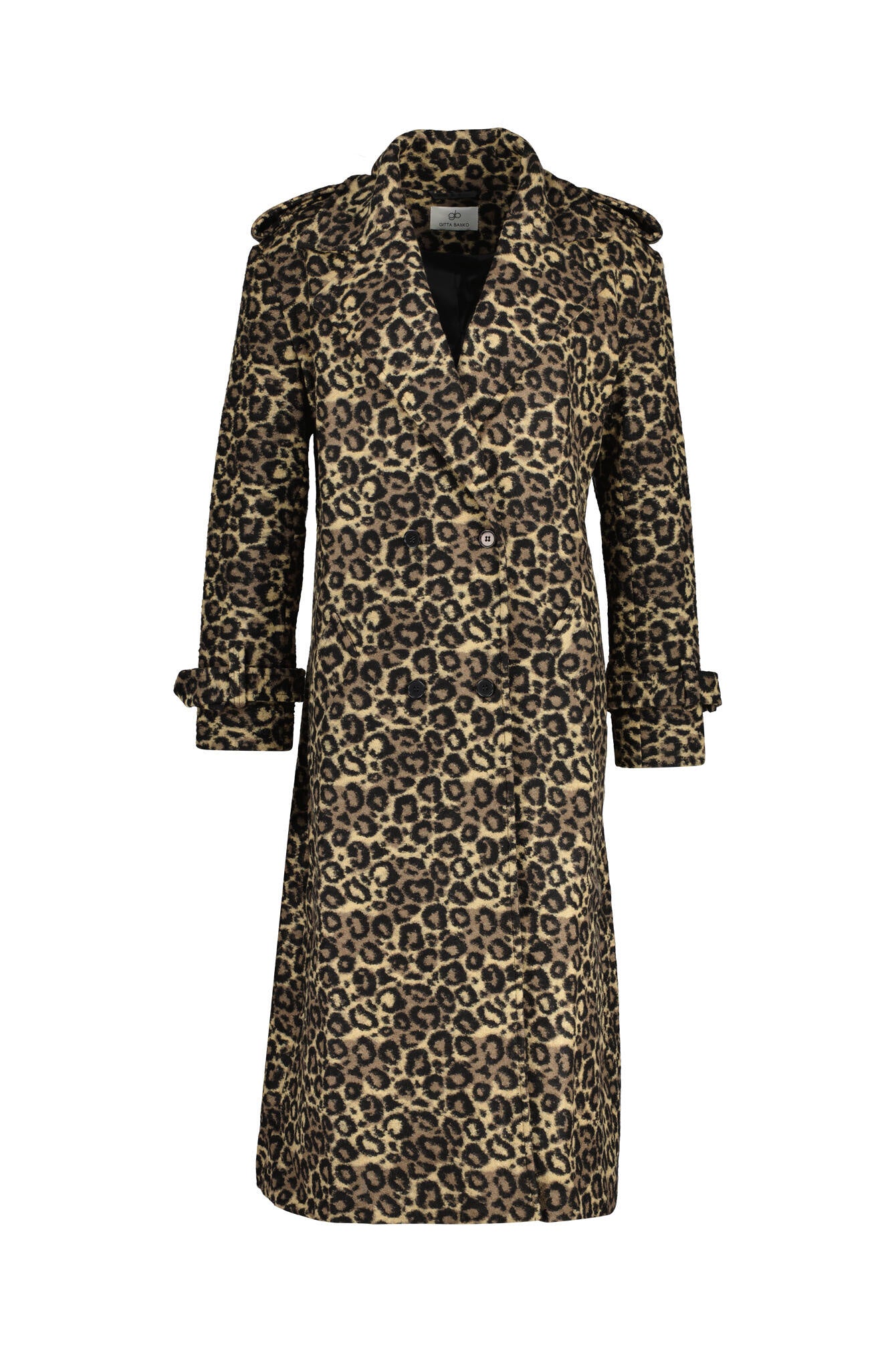 Mantel im Animal Print - Leo - Braun