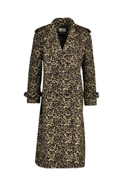 Mantel im Animal Print - Leo - Braun