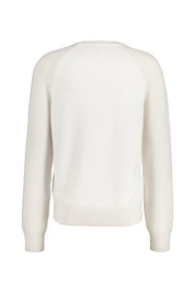 Strickpullover ASPECT aus Wolle - Silver Birch - Weiß