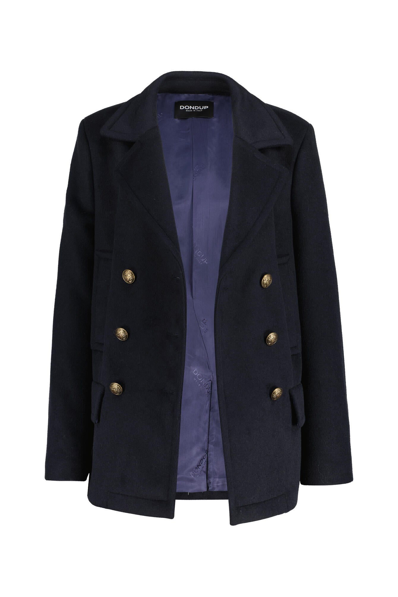 Wolljacke mit Reversekragen - 897 - Blau