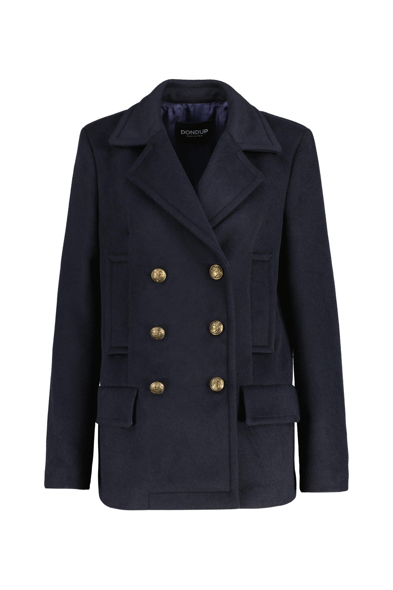 Wolljacke mit Reversekragen - 897 - Blau
