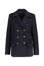 Wolljacke mit Reversekragen - 897 - Blau