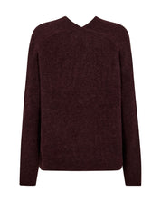 Strickpullover mit V-Ausschnitt - 159 Fudge - Rot