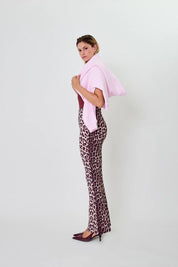 Leggings TIA mit Schlag - Leo Cherrywood - Braun