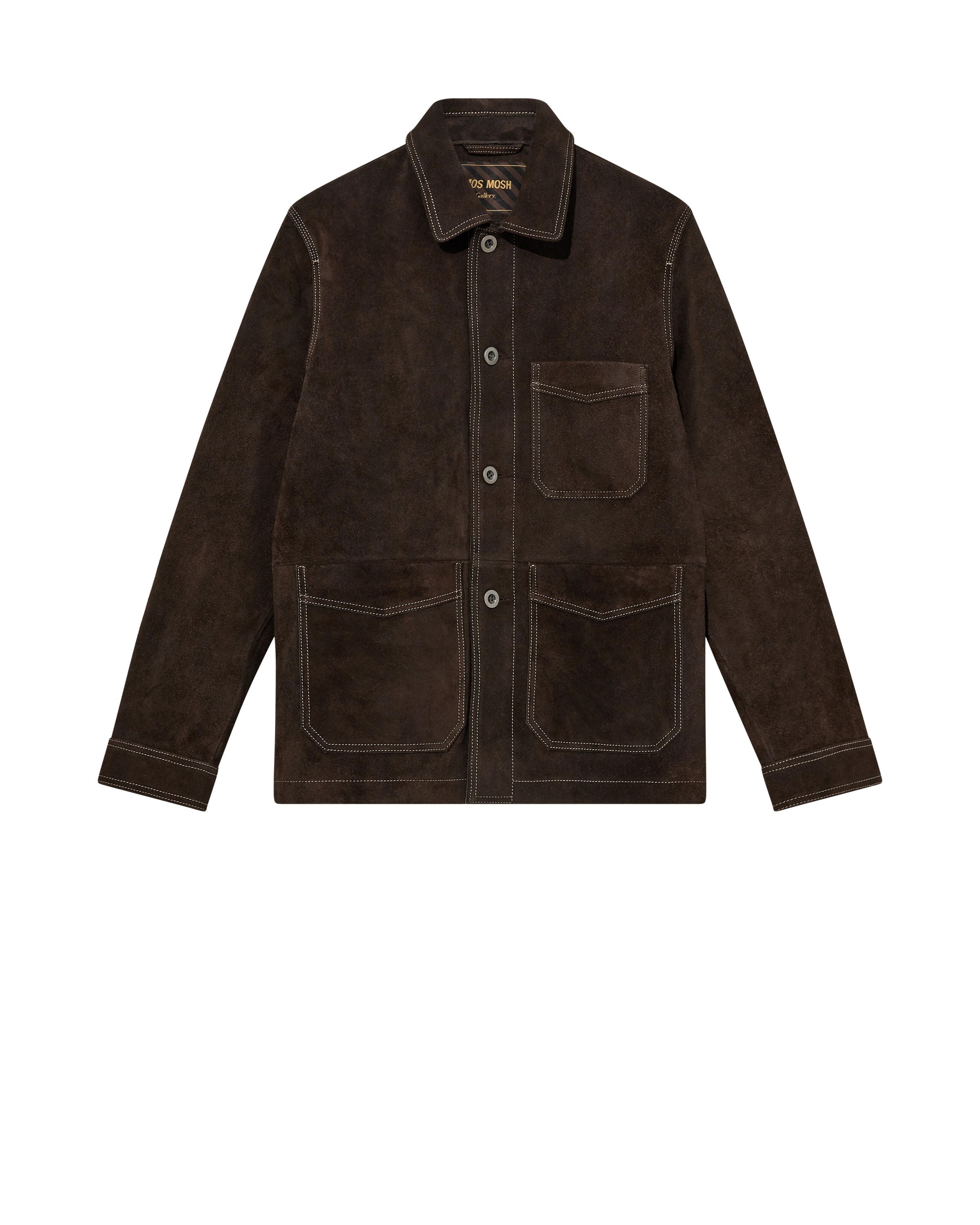 Lederjacke JULE mit aufliegendem Kragen - 769 Chocolate Brown - Braun