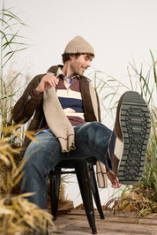 Strickschal GIORGIO aus Wollmix - 196 Ermine - Braun