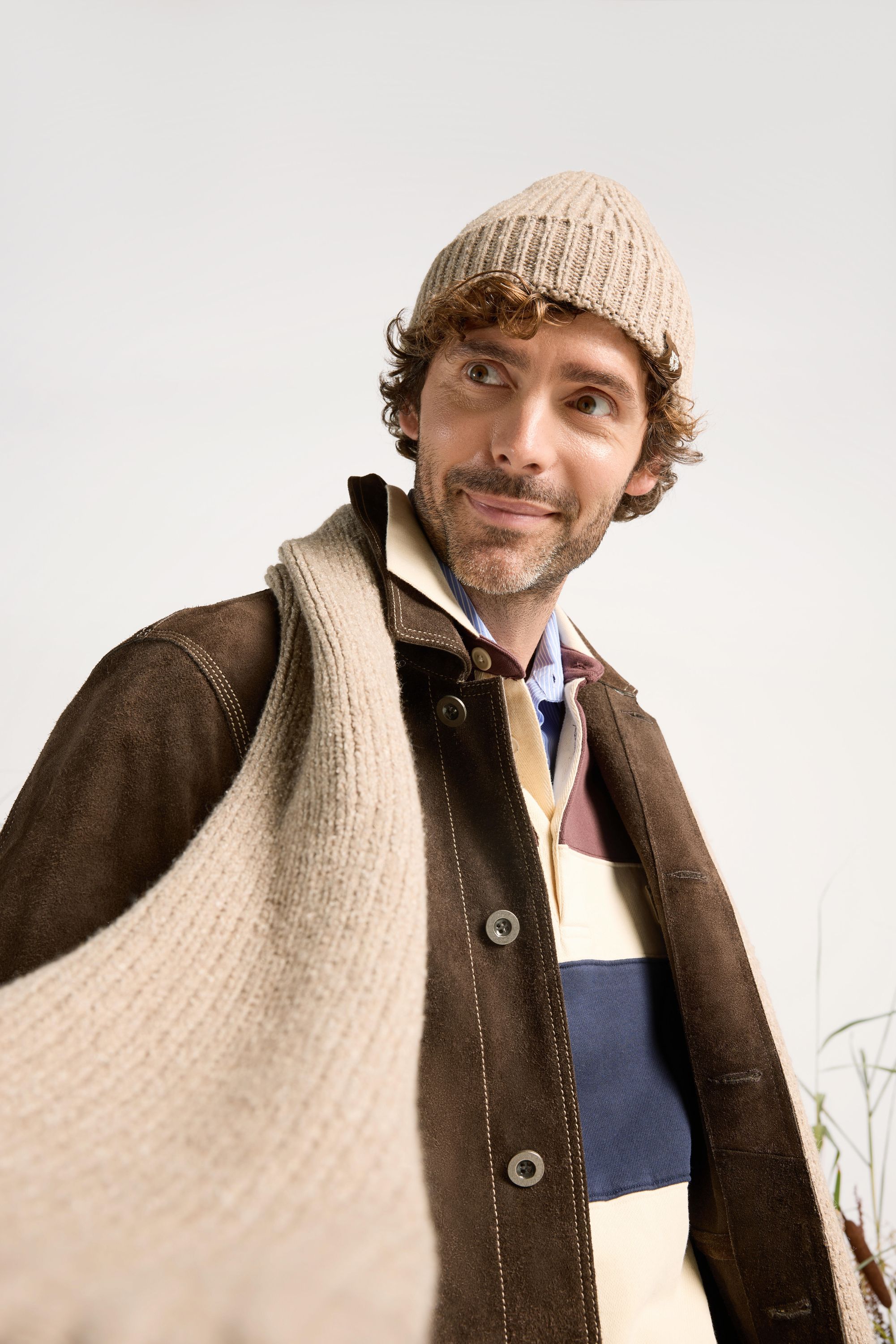 Strickmütze GIORGIO aus Wollmix - 196 Ermine - Braun