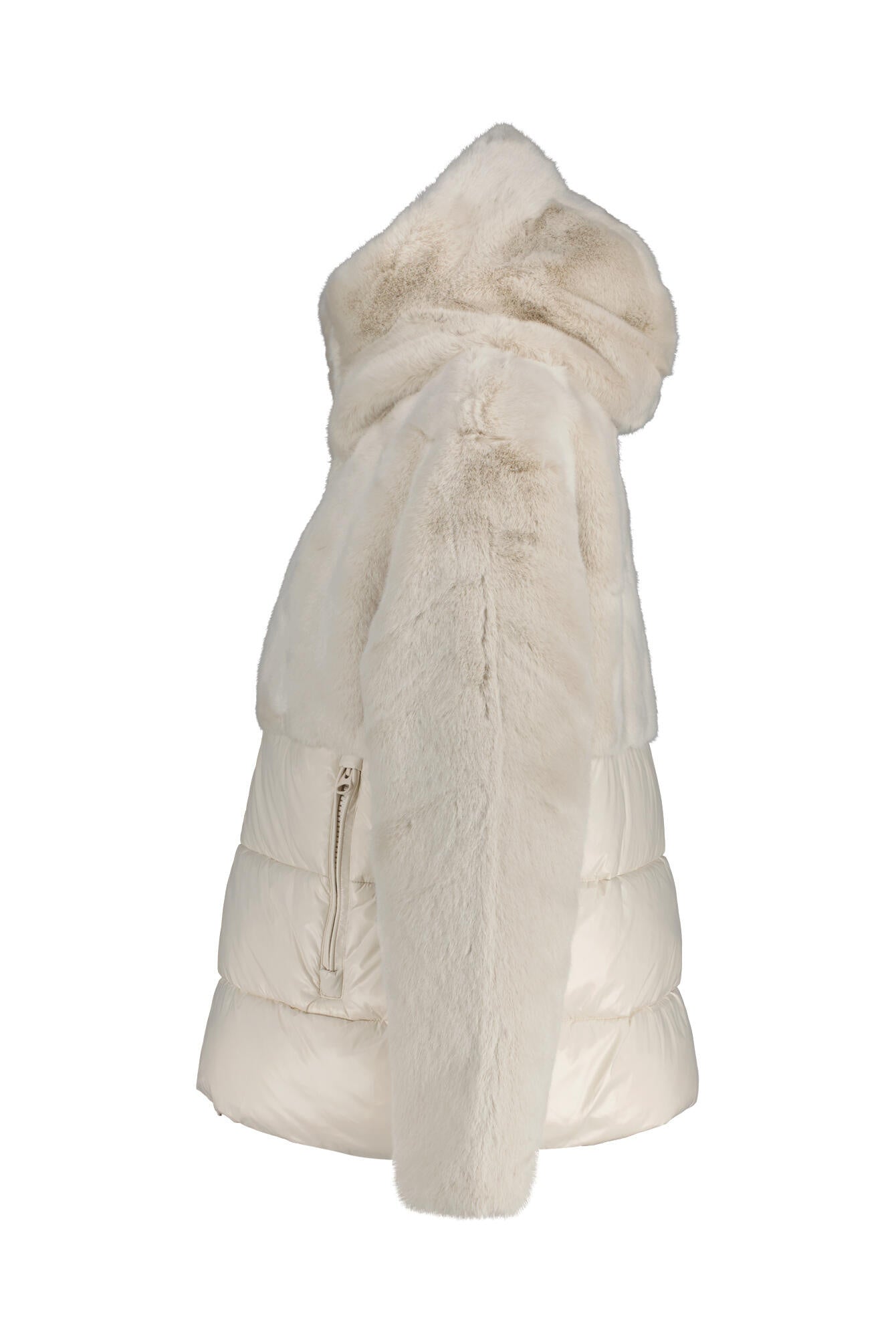 Steppjacke FANEVIL in Felloptik - 907 Grigio Mattino - Weiß