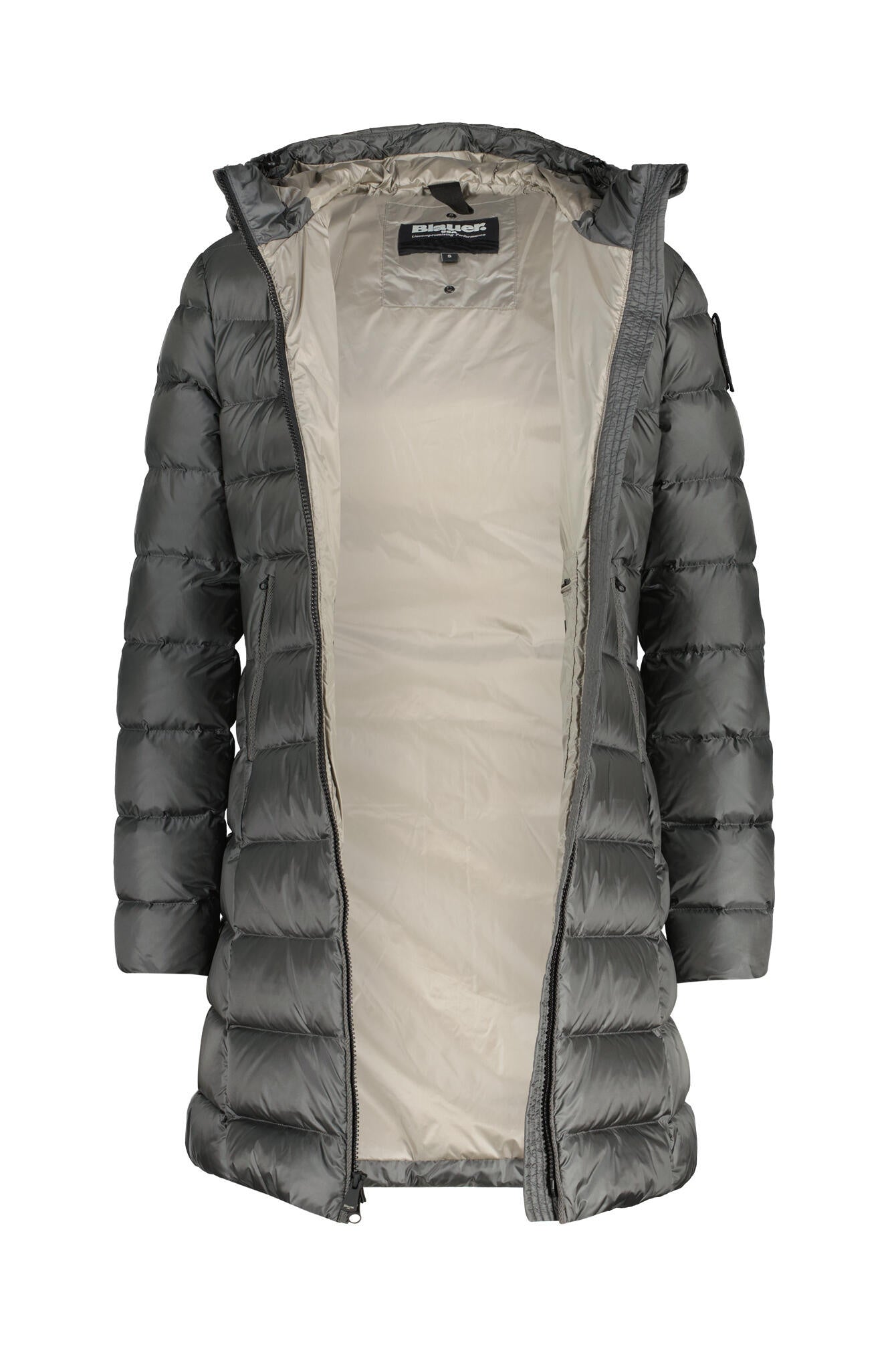Daunenjacke AGNES mit Kapuze - 978 Grigio Anthra - Grau