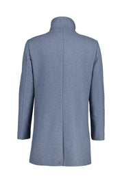 Wollmantel HARVEY mit Stehkragen - Dust blue - Blau