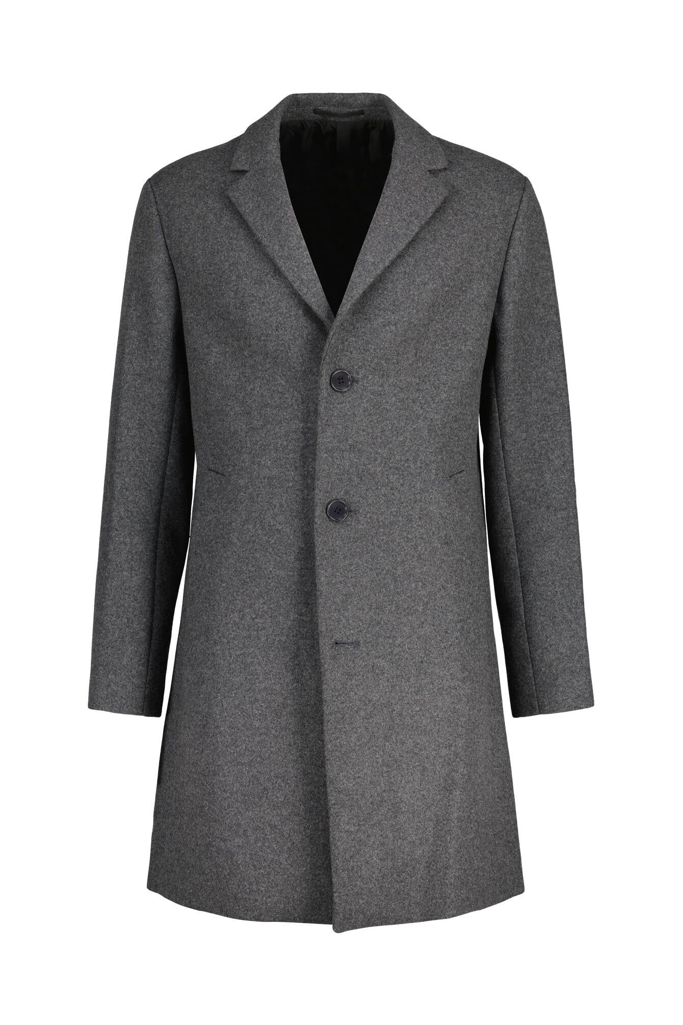 Wollmantel AUSTIN mit Reversekragen - Grey - Grau