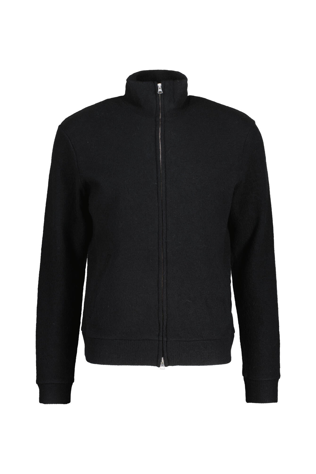 Strickjacke BOILED aus Wolle - Black - Schwarz