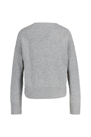 Strickpullover aus Merinowolle - 163 - Grau