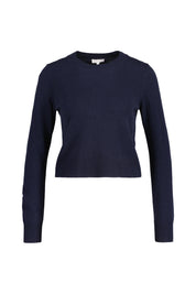 Strickpullover aus Merinowolle - 112 Navy - Blau