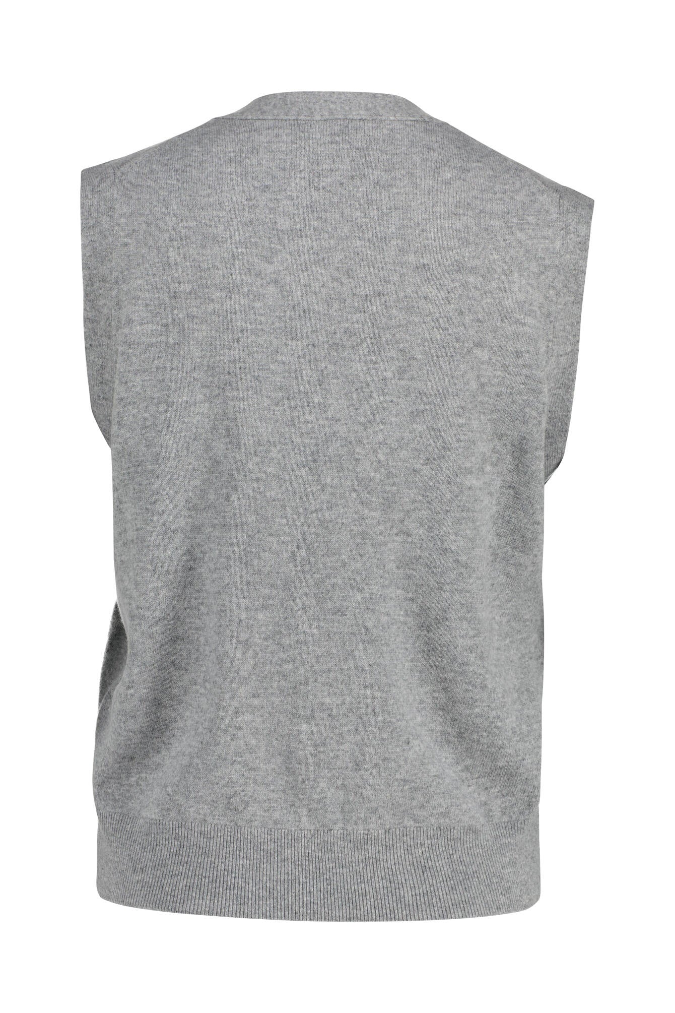Strickweste aus Merinowolle - 146 Grey - Grau