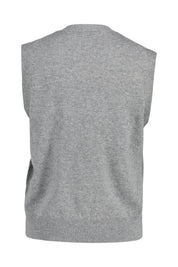 Strickweste aus Merinowolle - 146 Grey - Grau