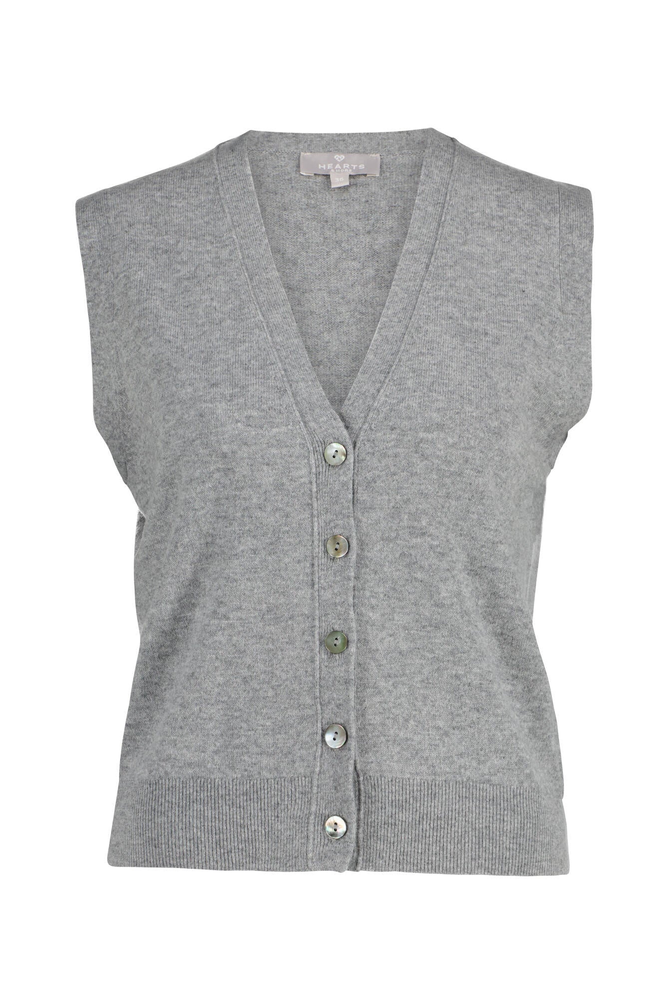 Strickweste aus Merinowolle - 146 Grey - Grau