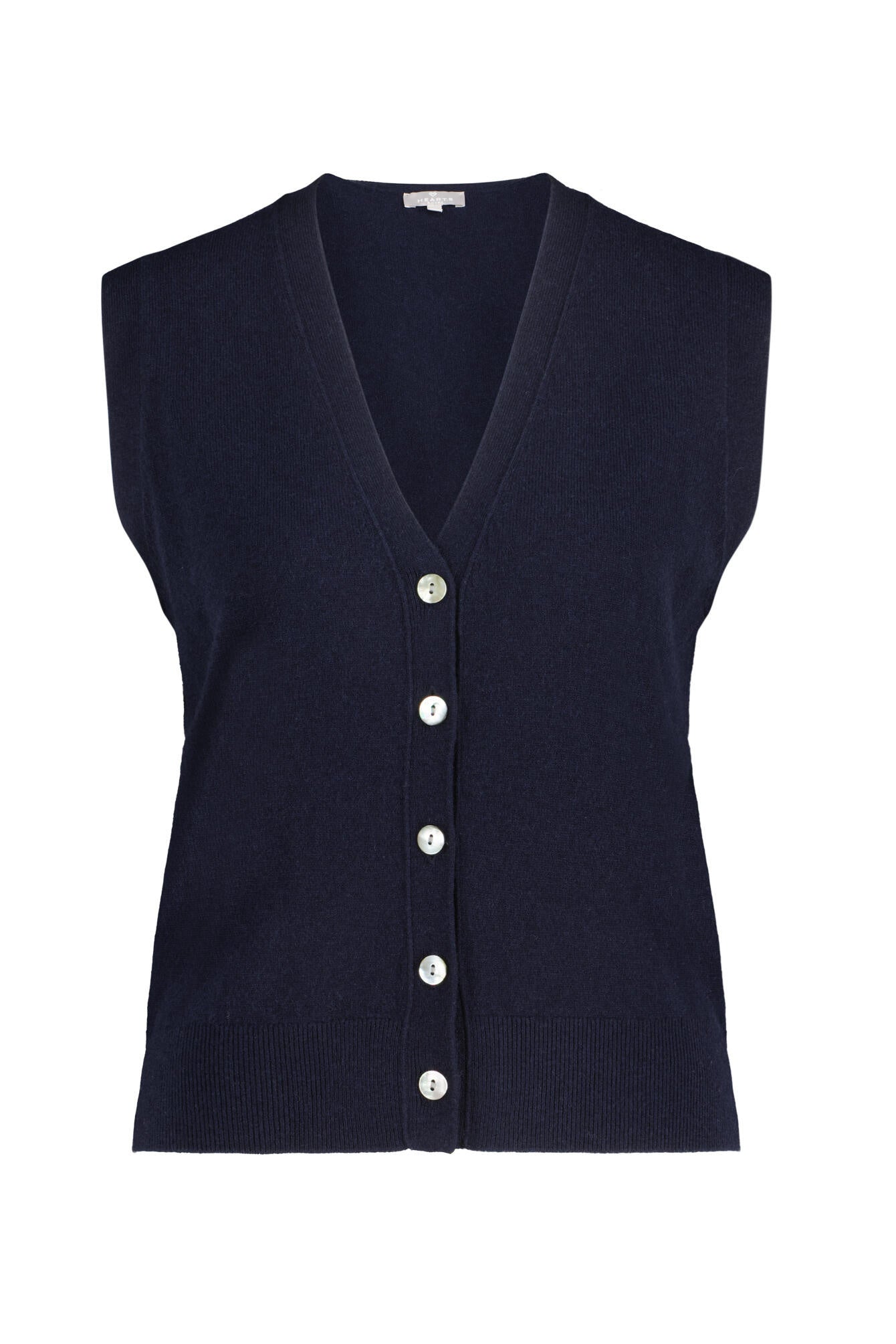 Strickweste aus Merinowolle - 112 Navy - Blau
