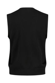 Strickweste aus Merinowolle - 113 Black - Schwarz