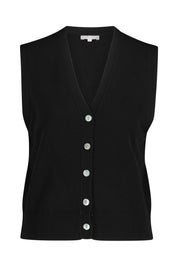 Strickweste aus Merinowolle - 113 Black - Schwarz