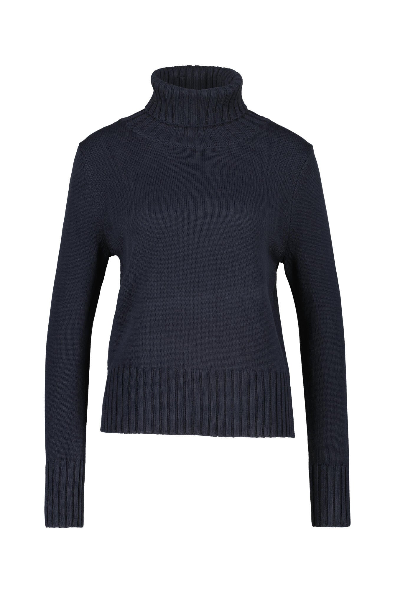 Strickpullover mit Rollkragen - 112 Navy - Blau