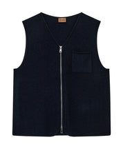 Strickweste aus Wolle - 468 Salute Navy - Blau