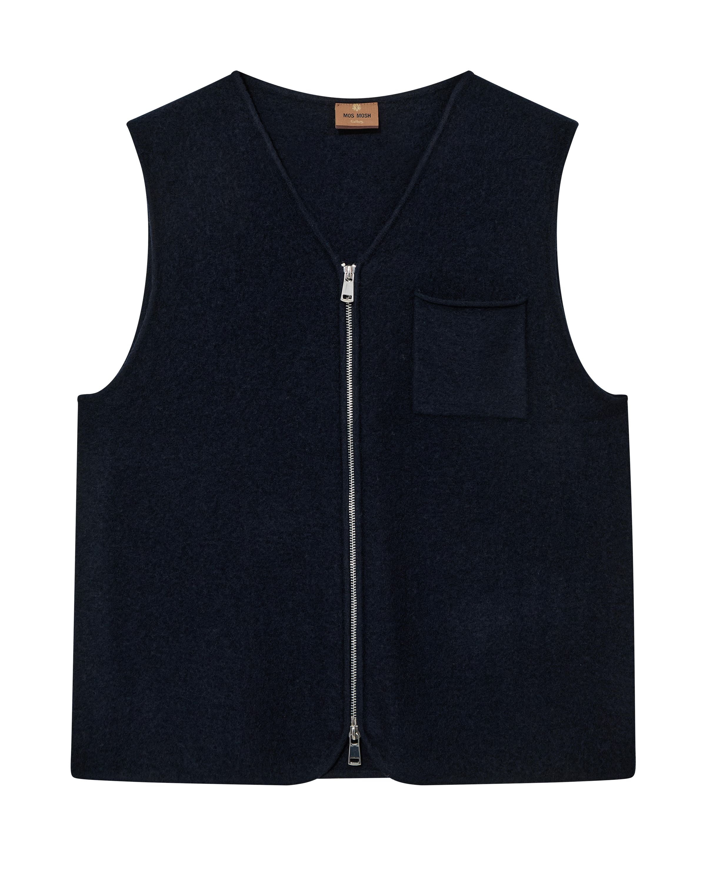 Strickweste aus Wolle - 468 Salute Navy - Blau