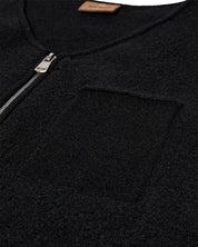 Strickweste aus Wolle - 801 Black - Schwarz