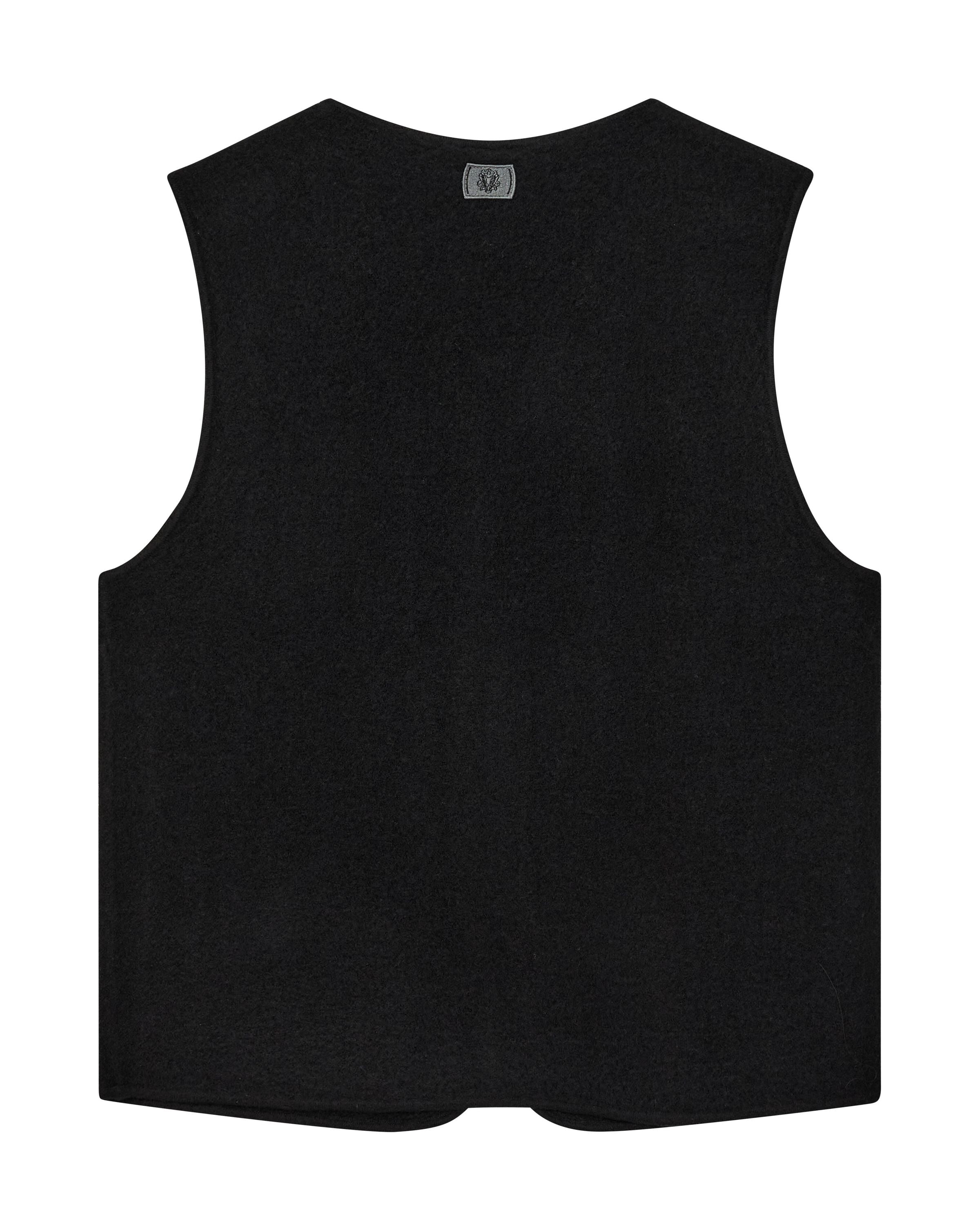 Strickweste aus Wolle - 801 Black - Schwarz