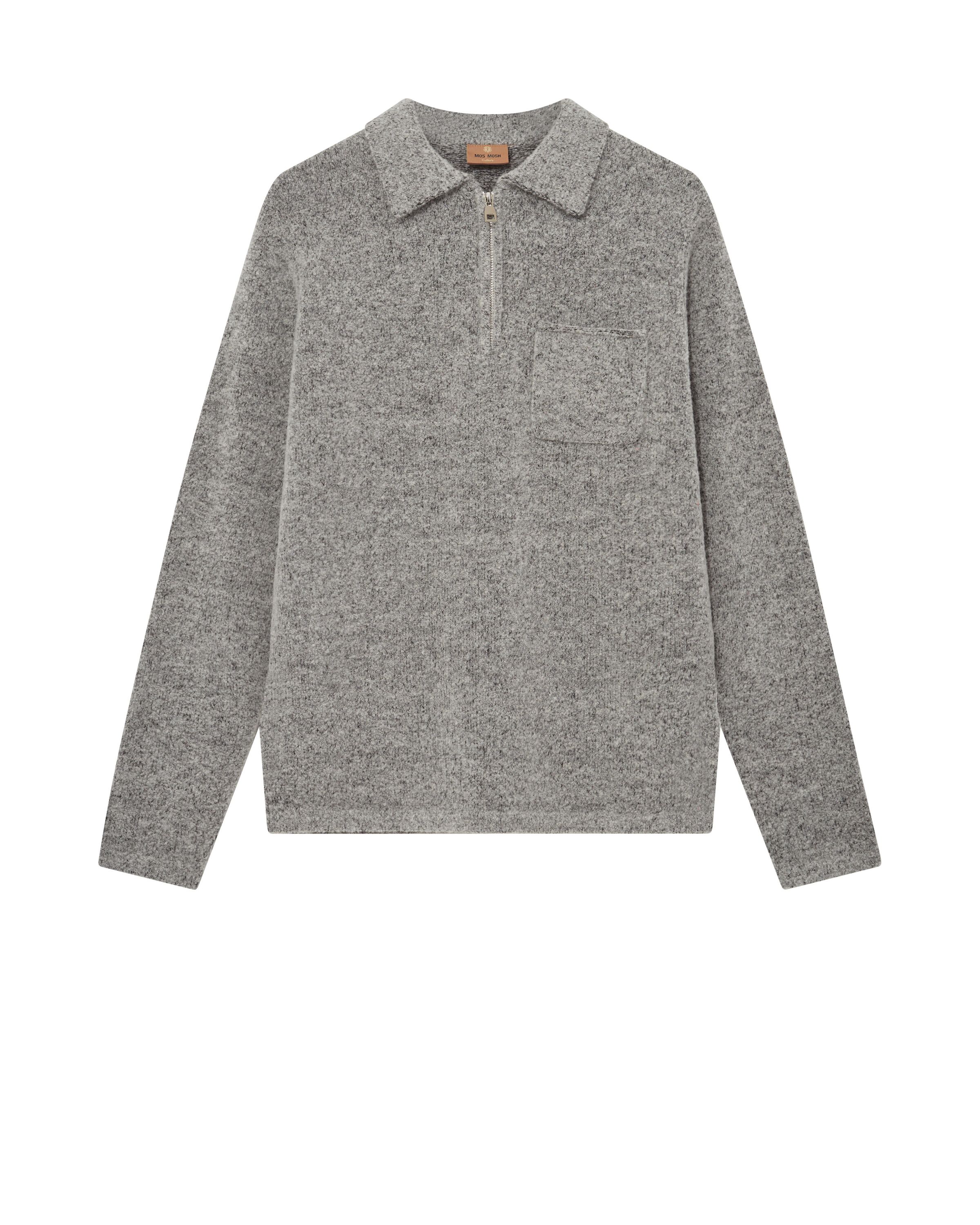 Strickpullover RYAN aus Wolmix - 855 Light Grey - Grau
