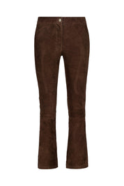 Lederhose LIVELY Flared Fit - Mud Brown - Braun