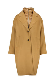 Mantel aus Schurwollmix - 2157 Cammello - Braun