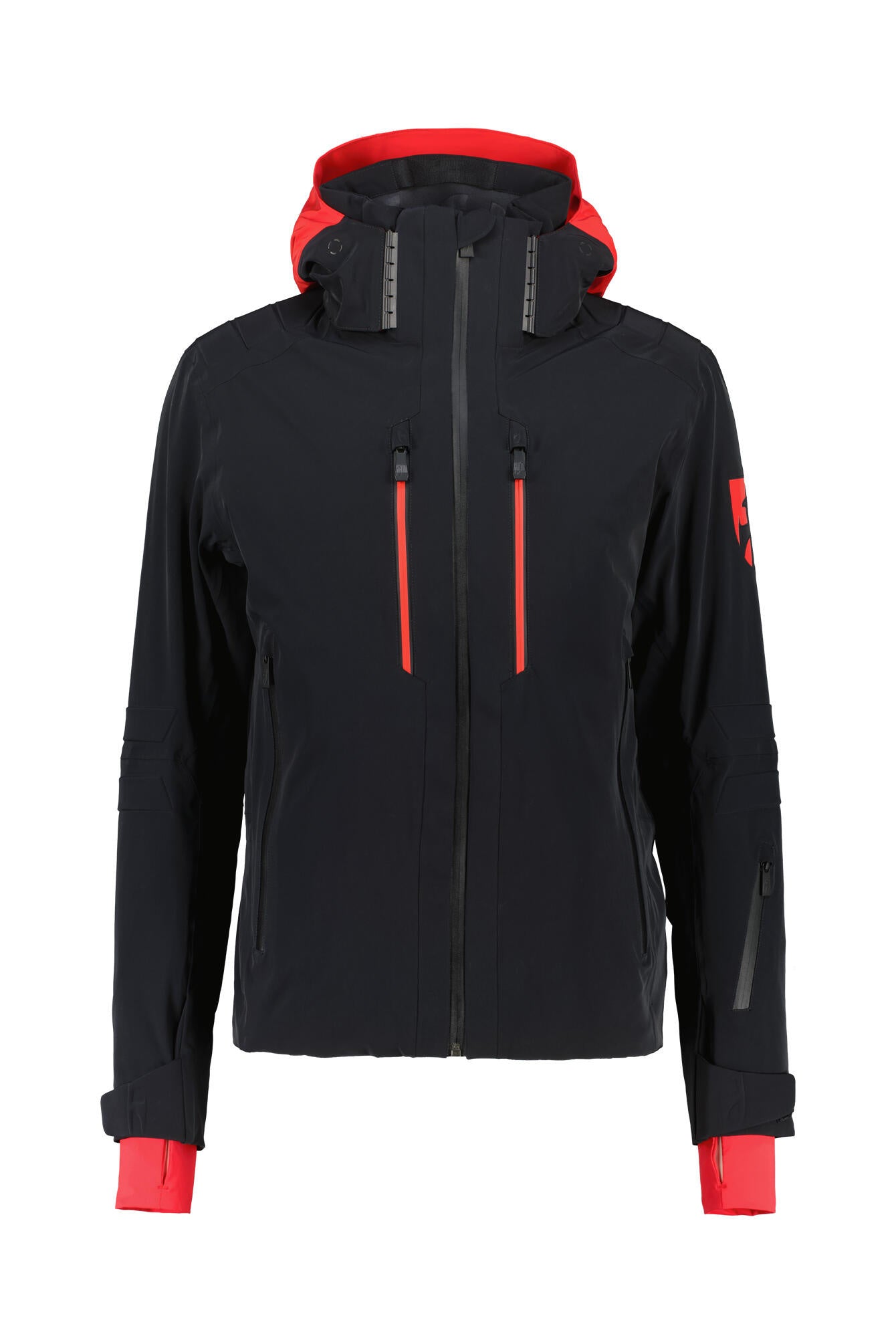 Skijacke EVAN mit abnehmbarer Kapuze - 100 Black - Schwarz