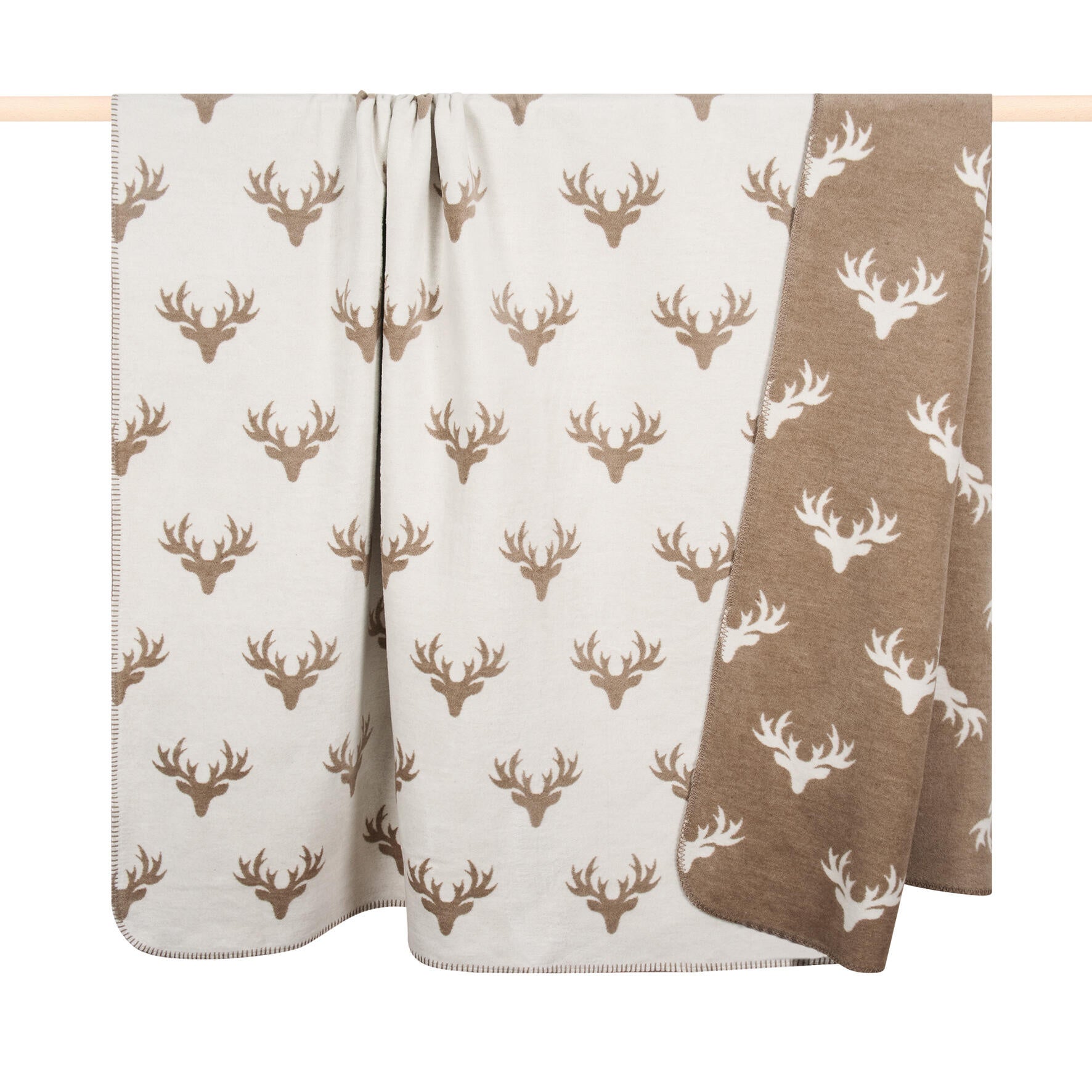Kuscheldeck DEER 150x200 - C40 Sand - Beige