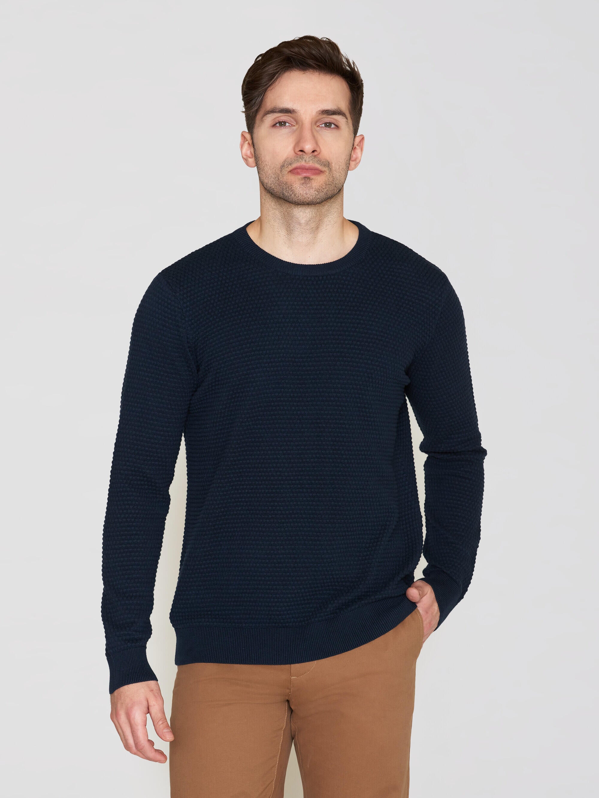 Strickpullover aus Baumwolle - 1001 Total Eclipse - Blau