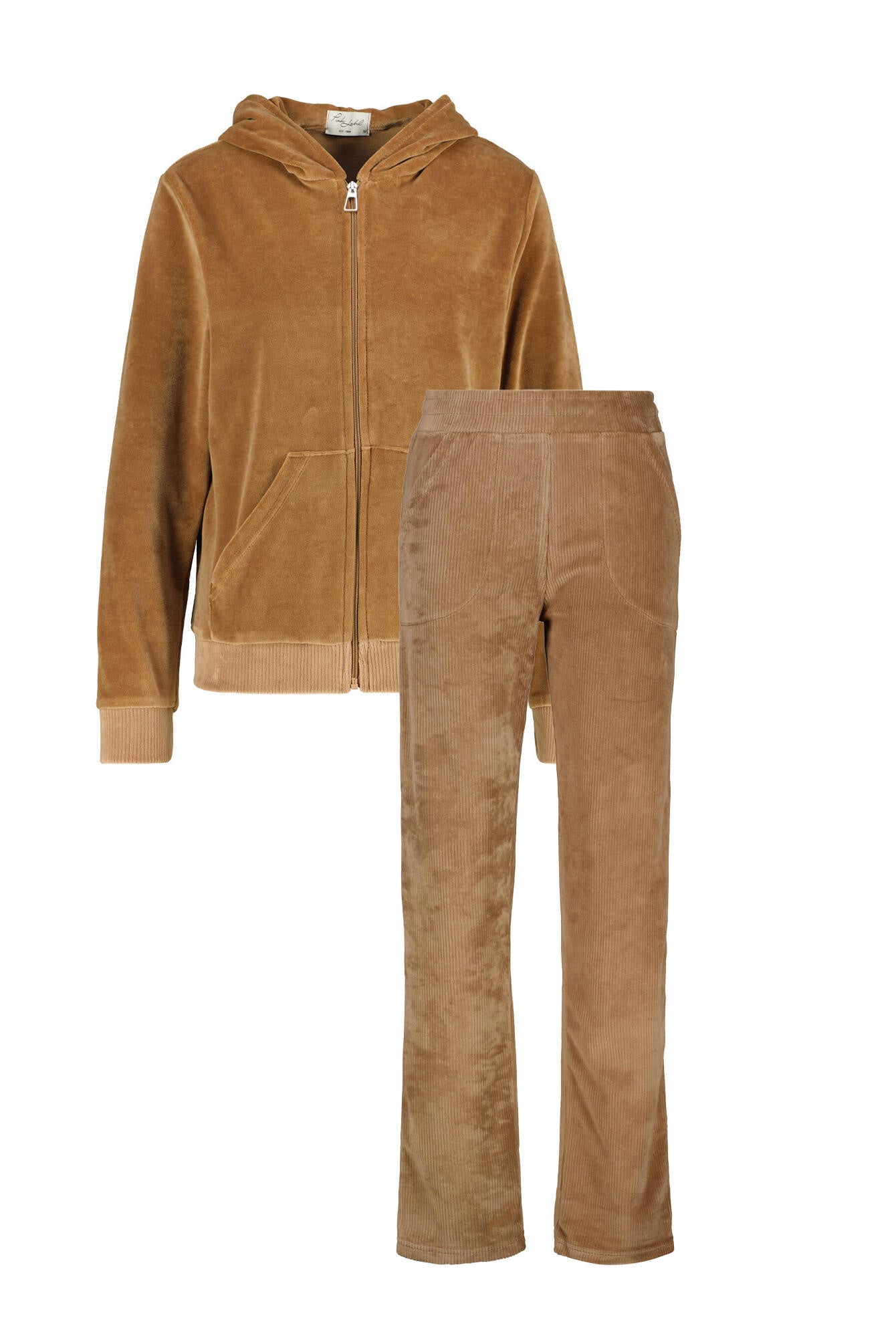 Schlafanzug Velours - Sand - Braun